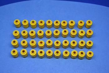 Preview: LEGO 40 x Stein rund offen gelb Yellow Brick Round 1x1 Open Stud 3062b