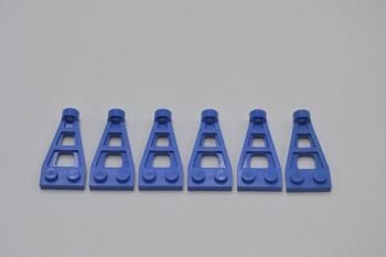 Preview: LEGO 6 x FlÃ¼gel Platte Kupplung blau Blue Plate Modified 1x2 with Long Stud 4596