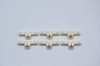 Preview: LEGO 6 x Kupplung weiÃŸ White Plate Modified 1x4 Tow Ball Socket Short 7mm 3183c 