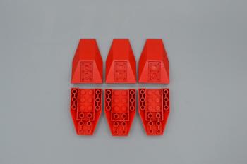 Preview: LEGO 6 x Keilstein rot Red Wedge 6x4 Triple Inverted with 2 Connections 4856a