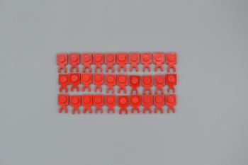 Preview: LEGO 30 x Halter Platte 1x1 Clip rot red plate holder with clip 4085 408521