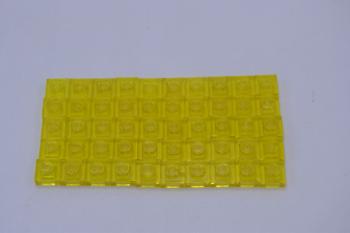 Preview: LEGO 50 x Basisplatte transparent gelb Trans-Yellow Plate 1x1 3024