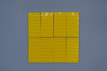 Preview: LEGO 8 x Basisplatte Bauplatte Grundplatte gelb Yellow Basic Plate 4x8 3035
