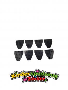 Preview: LEGO 8 x FlÃ¼gelplatte Bootplatte schwarz Black Wedge Plate 7x6 Boat Plate 50303