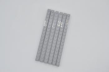 Preview: LEGO 6 x Basisstein neuhell grau Light Bluish Gray Basic Brick 1x16 2465 