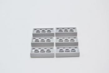 Preview: LEGO 6 x Bogenstein neuhell grau Light Bluish Gray Slope Curved 2x4x2/3 88930