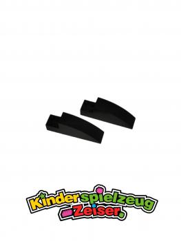 Preview: LEGO 2 x Bogenstein Winkel gebogen schwarz Black Slope Curved 8x2x2 41766