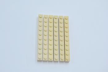 Preview: LEGO 6 x Basisstein beige Tan Brick 1x10 6111 4166138