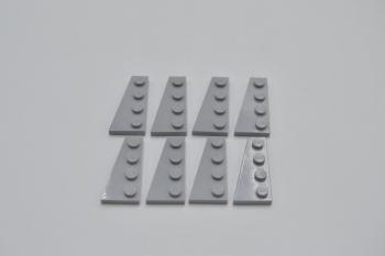 Preview: LEGO 8 x FlÃ¼gelplatte links neuhell grau Light Bluish Gray 4x2 Left 41770