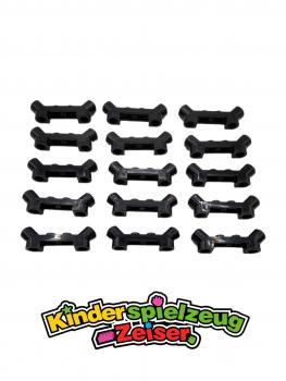 Preview: LEGO 15 x Platte abgewinkelt schwarz Black Plate Modified 1x4 Angled Tubes 61072