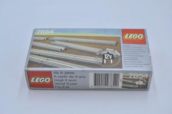 Preview: LEGO Set 7854 8 StÃ¼ck Gerade Schiene grau 8 Straight Electric Rails Gray 12v 