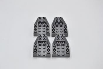 Preview: LEGO 4 x Keilstein neues dunkelgrau Dark Bluish Gray Wedge 6x4 Connection 4856a