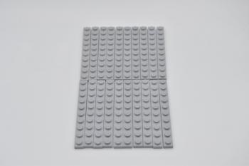 Preview: LEGO 20 x Basisplatte neuhell grau Light Bluish Gray Basic Plate 1x10 4477