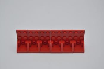 Preview: LEGO 6 x Space Sitz Winkel rot Red Bracket 3x2-2x2 Inverted Space Seat 4598