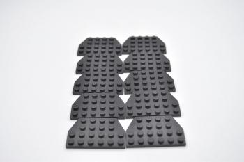 Preview: LEGO 10 x FlÃ¼gelplatte schwarz Black Wedge Plate 4x6 Cut Corners 32059