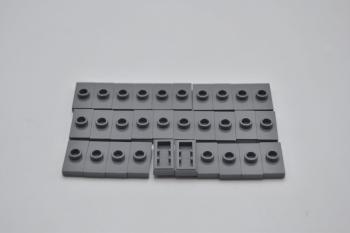 Preview: LEGO 30 x Platte m. Noppe neues dunkelgrau Dark Bluish Gray Plate 1x2 Stud 15573