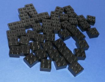 Preview: LEGO 50 x Basisstein Grundbaustein schwarz Black Basic Brick 2x2 3003