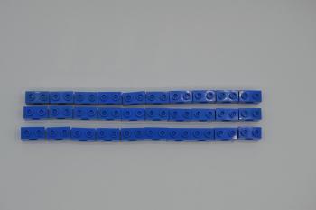 Preview: LEGO 30 x Technik Technic Lochstein Lochbalken 1x2 blau blue brick 3700 370023