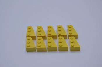 Preview: LEGO 10 x Keilstein Keilabsatz rechts gelb Yellow Wedge 3x2 Right 6564