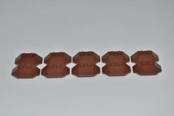 Preview: LEGO 10 x FlÃ¼gel rotbraun Reddish Brown Wedge 2x4 Triple 47759