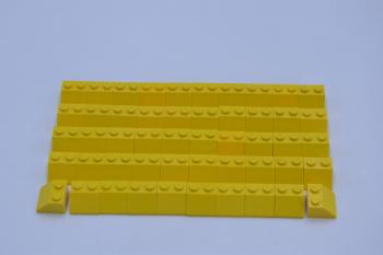 Preview: LEGO 50 x Dachstein SchrÃ¤gstein Dachziegel gelb Yellow Slope 45 2x2 3039
