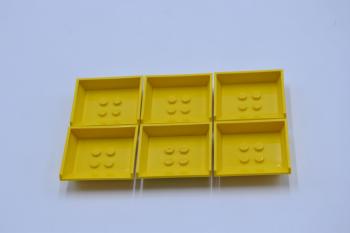 Preview: LEGO 6 x Kippaufsatz Mulde gelb Yellow Vehicle Tipper Bed Small 2512