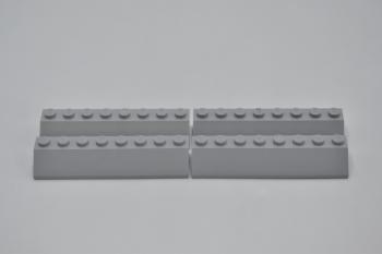 Preview: LEGO 4 x Dachstein SchrÃ¤gstein neuhell grau Light Bluish Gray Slope 45 2x8 4445