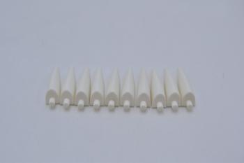 Preview: LEGO 10 x Horn Kralle weiÃŸ White Barb Claw Horn Tooth Large 11089