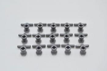 Preview: LEGO 15 x Verbinder neues dunkelgrau Dark Bluish Gray Pneumatic Connector 99021