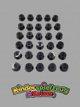 Preview: LEGO 30 x Kegel Kuppel Kegelstein gekÃ¼rzt schwarz Black Cone 2x2 Truncated 98100