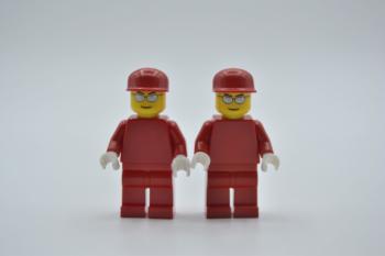Preview: LEGO 2 x Figur Minifigur Racers F1 Ferrari Engineer rac030a Crew aus Set 8144