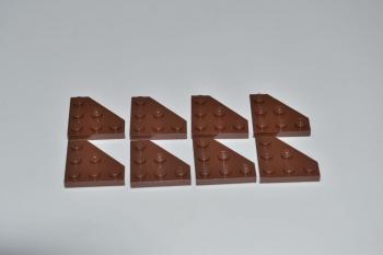 Preview: LEGO 8 x Ecke Platte rotbraun Reddish Brown Plate 3x3 Cut Corner 2450