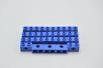 Preview: LEGO 20 x Lochstein Kreuz blau Blue Technic Brick 1x2 with Axle Hole 32064