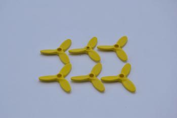 Preview: LEGO 6 x Propeller Rotor 3 BlÃ¤tter gelb Yellow Lego Propeller 3 Blade 4617