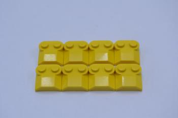 Preview: LEGO 8 x Motorhaube gelb Yellow Slope Curved 2x2x2/3 Two Studs Curved Side 41855