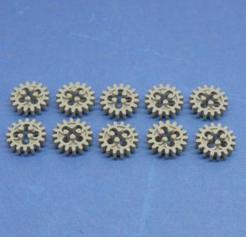 Preview: LEGO 10 x Zahnrad althell grau Light Gray Technic Gear 16 Tooth 4019