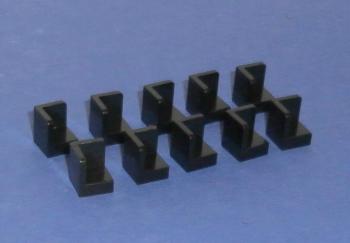 Preview: LEGO 10 x Paneele Ecke Winkel schwarz Black Panel 1x1x1 Corner 6231