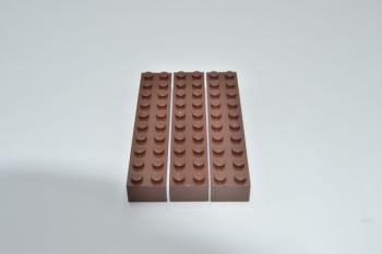 Preview: LEGO 3 x Basisstein rotbraun Reddish Brown Basic Brick 2x10 3006 4215429