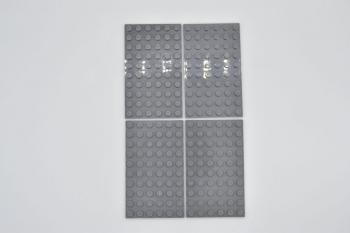 Mobile Preview: LEGO 4 x Basisplatte neues dunkelgrau Dark Bluish Gray Plate 6x10 3033
