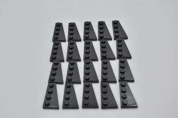 Preview: LEGO 20 x FlÃ¼gelplatte rechts schwarz Black Wedge Plate 4x2 Right 41769