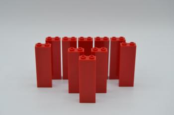 Preview: LEGO 10 x Wand SÃ¤ule rot Red Brick 1x2x5 Blocked Open Studs Hollow Studs 2454