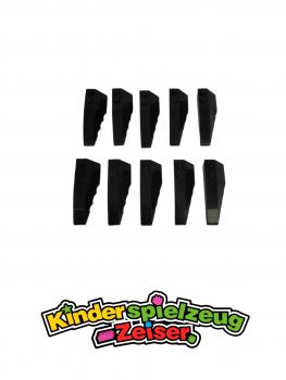 Preview: LEGO 10 x Keilstein FlÃ¼gel schrÃ¤g links schwarz Black Wedge 6x2 Left 41748