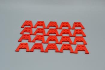 Preview: LEGO 20 x FlÃ¼gelplatte rot Red Wedge Plate 3x4 without Stud Notches 4859