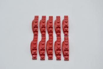 Preview: LEGO 10 x KotflÃ¼gel Bogen rot Red Vehicle Mudguard 1 1/2x6x1 with Arch 62361