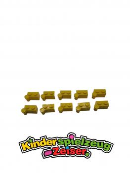 Preview: LEGO 10 x Scharnier Gelenkstein gelb Yellow Hinge Brick 1x4 Top 3830