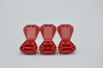 Preview: LEGO 6 x Keilstein FlÃ¼gel rot Red Wedge 4x4 Triple without Stud Notches 6069