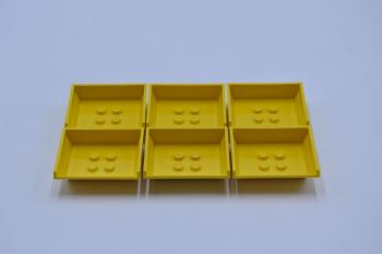 Preview: LEGO 6 x Kippaufsatz Mulde gelb Yellow Vehicle Tipper Bed Small 2512