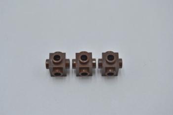 Preview: LEGO 3 x Konverter alt braun Brown Brick Modified 1x1 with Studs on 4 Sides 4733