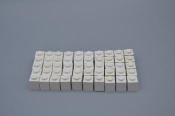 Preview: LEGO 50 x Basisstein Baustein Grundstein weiÃŸ White Basic Brick 1x1 3005 