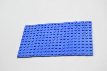 Preview: LEGO 10 x Basisplatte Bauplatte Grundplatte blau Blue Basic Plate 2x12 2445 